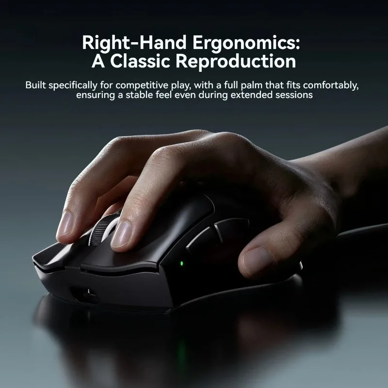 MCHOSE V7 Wireless Gaming Mouse Tri-mode PAW3395 Right-hand Ergonomic 59g Pterosaur 500mAh Esports Office Medium Hands Durable