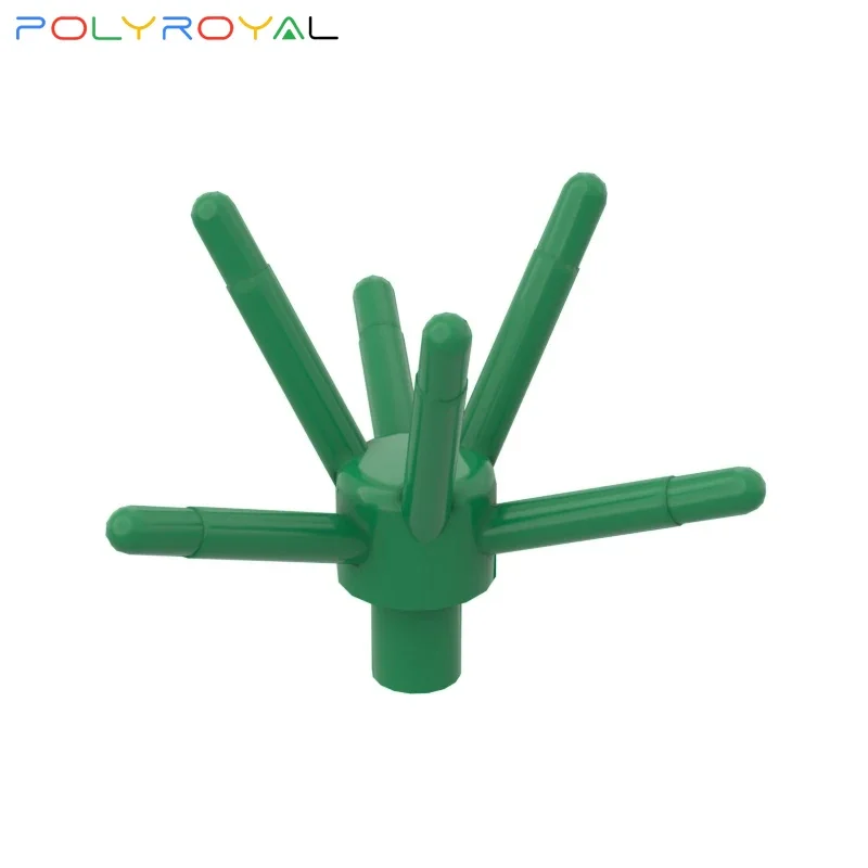 POLYROYAL Building Blocks parts 6 plant stems inserted 10 PCS MOC Compatible With brands toys for children 19119
