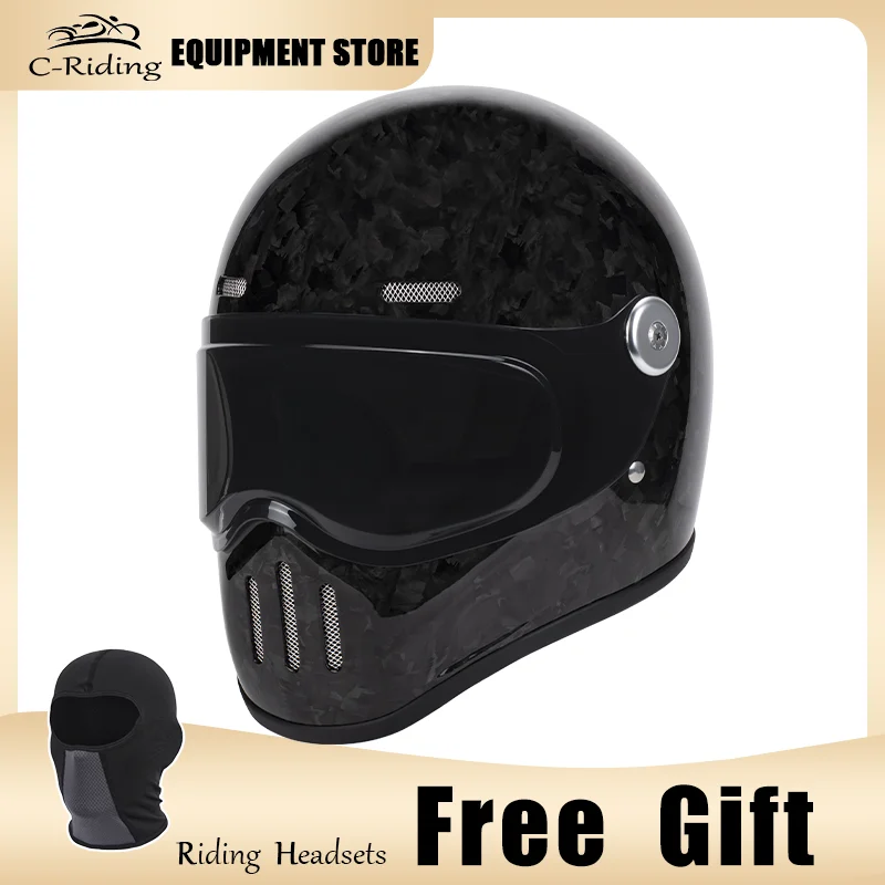 

2025 Newest Bright Forge Motocross Accessories Kask Open Face Motorcycle Forged Carbon Fiber Helmets Protection