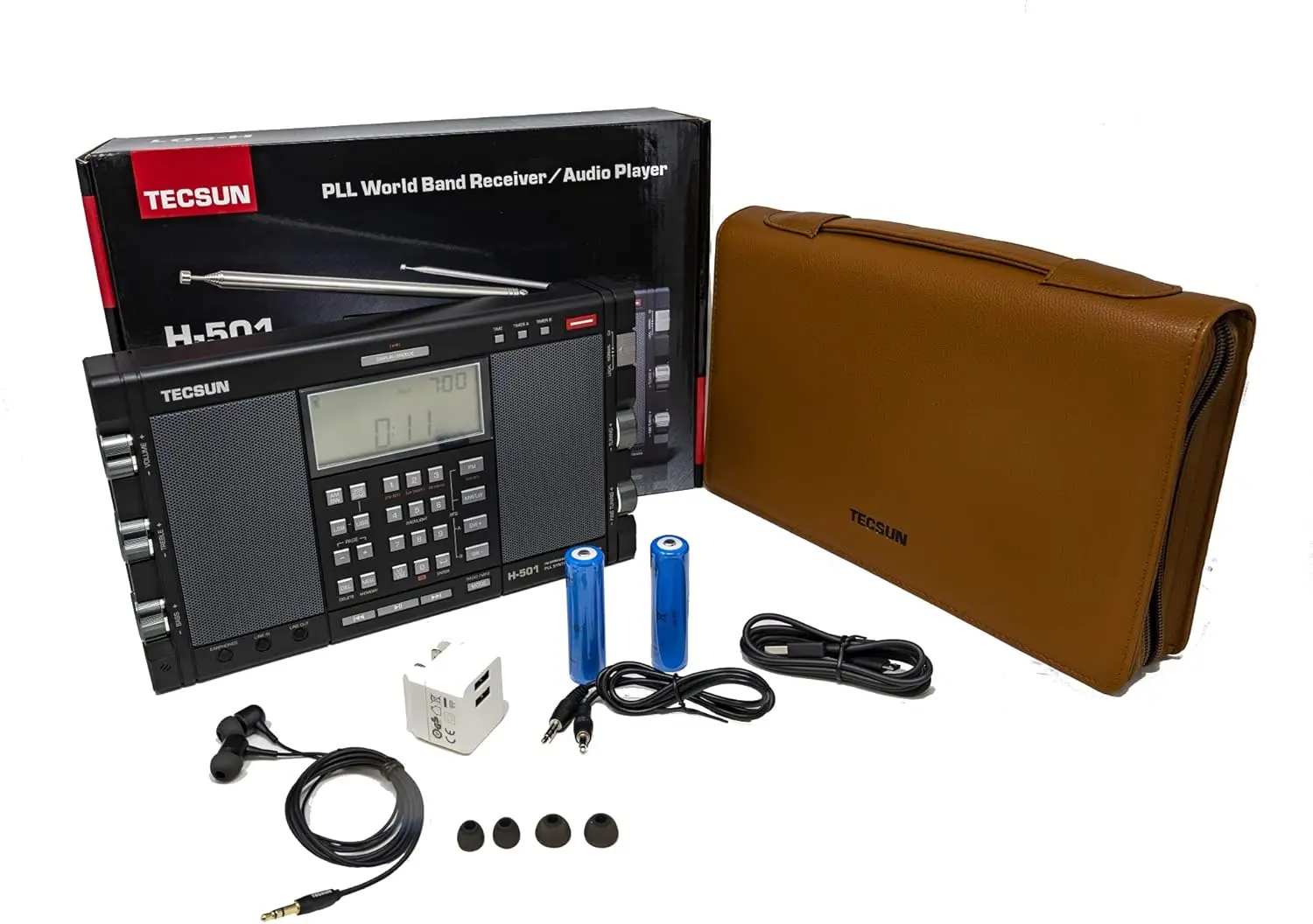 راديو H501 Digital Worldband AM/FM على الموجات القصيرة على الموجات الطويلة مع استقبال SSB ومكبرات صوت مزدوجة ومشغل MP3، أسود غير لامع #6