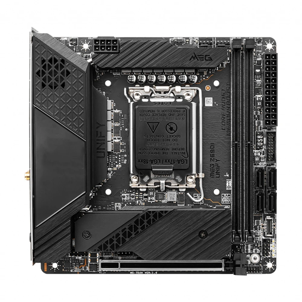 Meg z690i unificar placa-mãe lga1700 ddr5 64gb suporte i9 usb3.2 sata3 * 4 m. 2*3 mini-itx funciona perfeitamente rápido navio