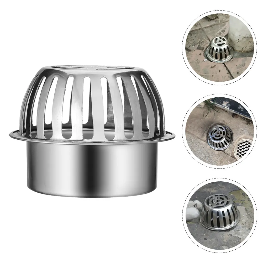 

Stainless Steel Dome Drain Stopper Shower Drain Cover Rust-Proof Floor Strainer Hair Catcher for Bathroom Kitchen Balcony