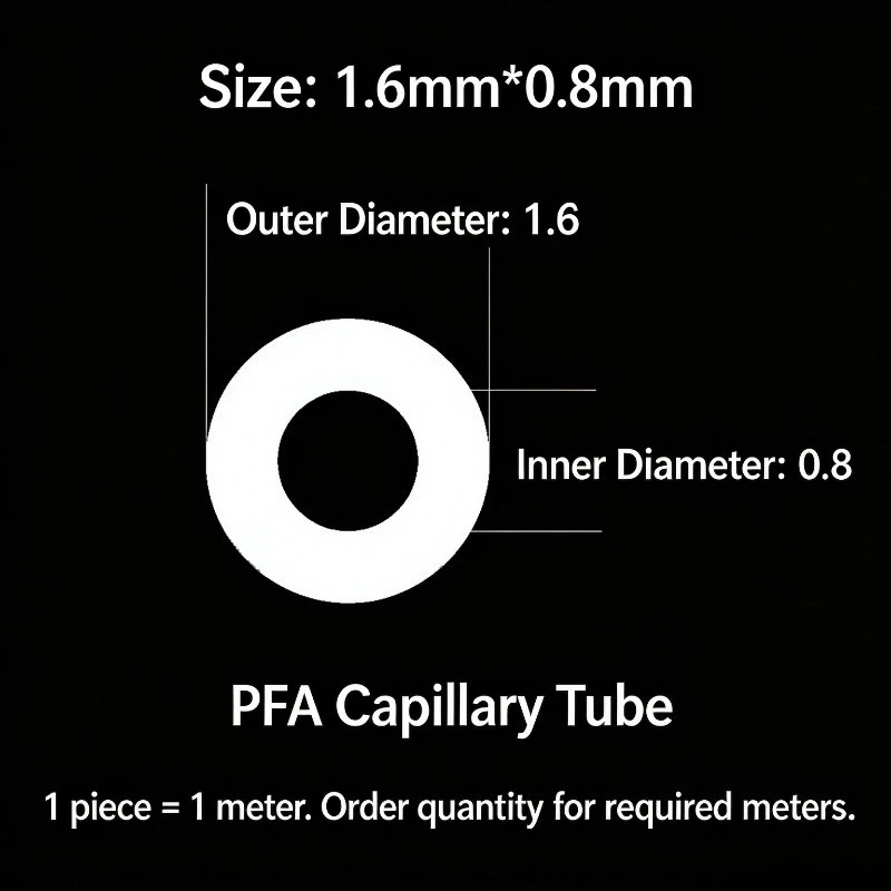Transparent PFA Teflon Capillary Tube, PTFE Pipe, High Temp & Acid Alkali Resistant for Microfluidic Connection