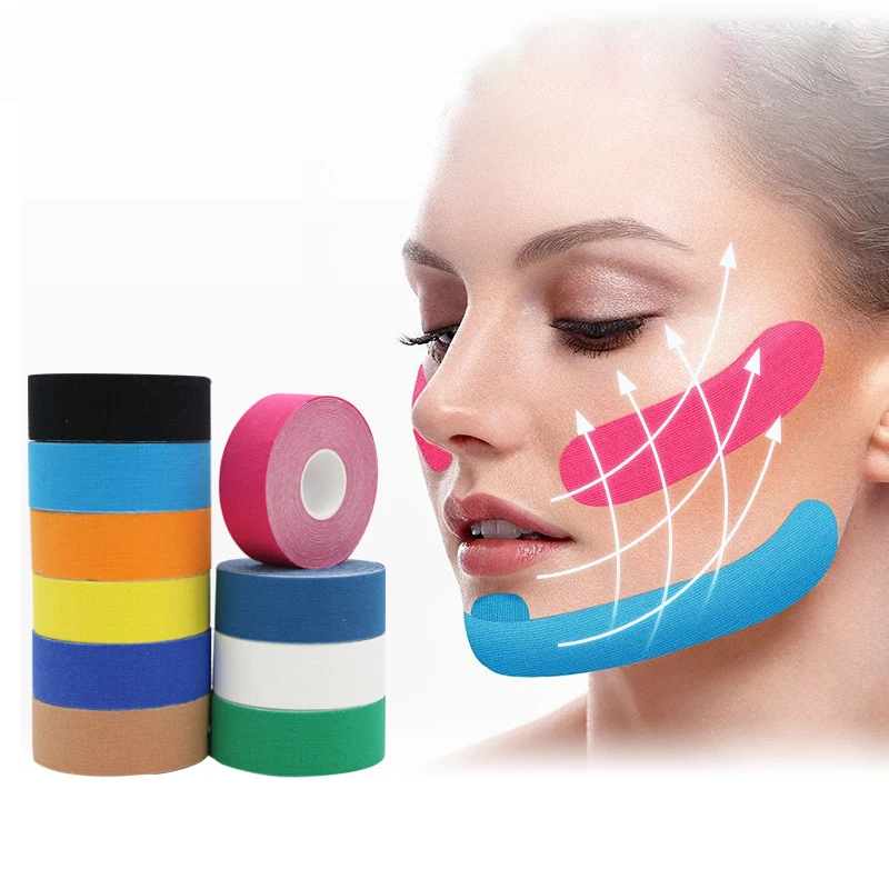 2.5CM*5M Kinesiology Tape for Face V Line Neck Eyes Lifting Wrinkle Remover Sticker Tape Facial Skin Care Tool Bandagem Elastica