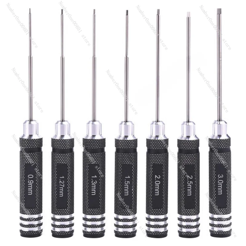 Aircraft Model Disassembly Machine Hexagon Screwdriver Seven-Piece H0.9-1.27-1.3-1.5-2-2.5-3.0mm Suit