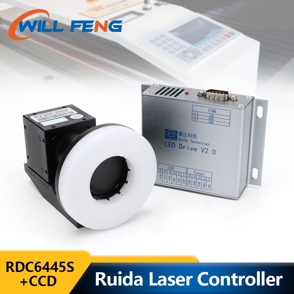 Will Feng Ruida CCD Vision Co2 Laser Contrmatérielle, 3.5 "Panel Mainboard Camera Scan, Gravure et découpe laser, Rdv6445