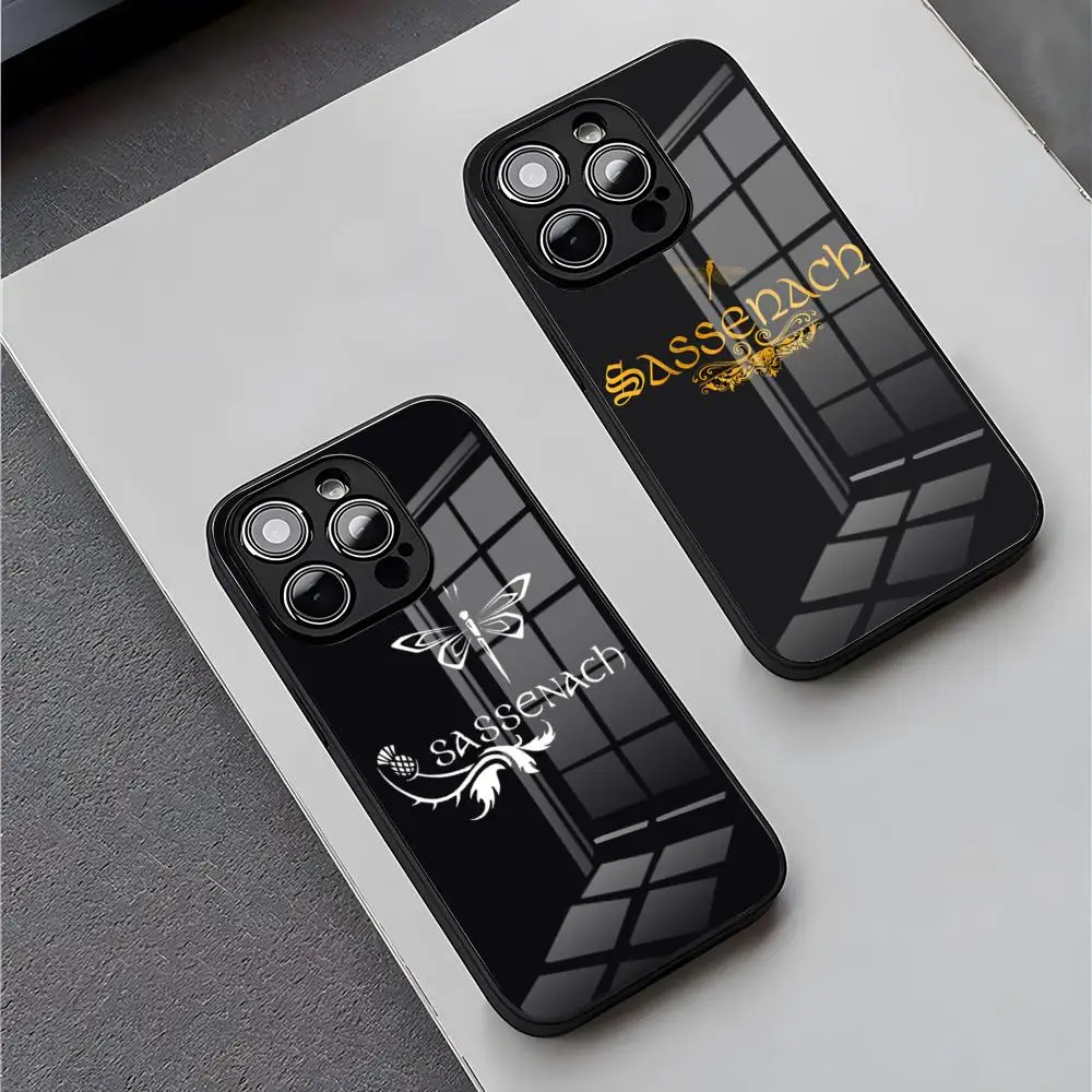Чехол для телефона Outlander Sassenach для iPhone 17 16 Pro Max 15 Plus 14 Pro 12 11 13 Mini X XR XS Max SE, стеклянная крышка