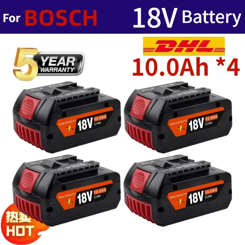 ⚡ ⚡ NEW18V 10Ah Li-Ion Oplaadbare Batterij Draagbare Backup Power Tool Batterij voor Bosch 12000 mah met Indicatielampje BAT609 ? ?