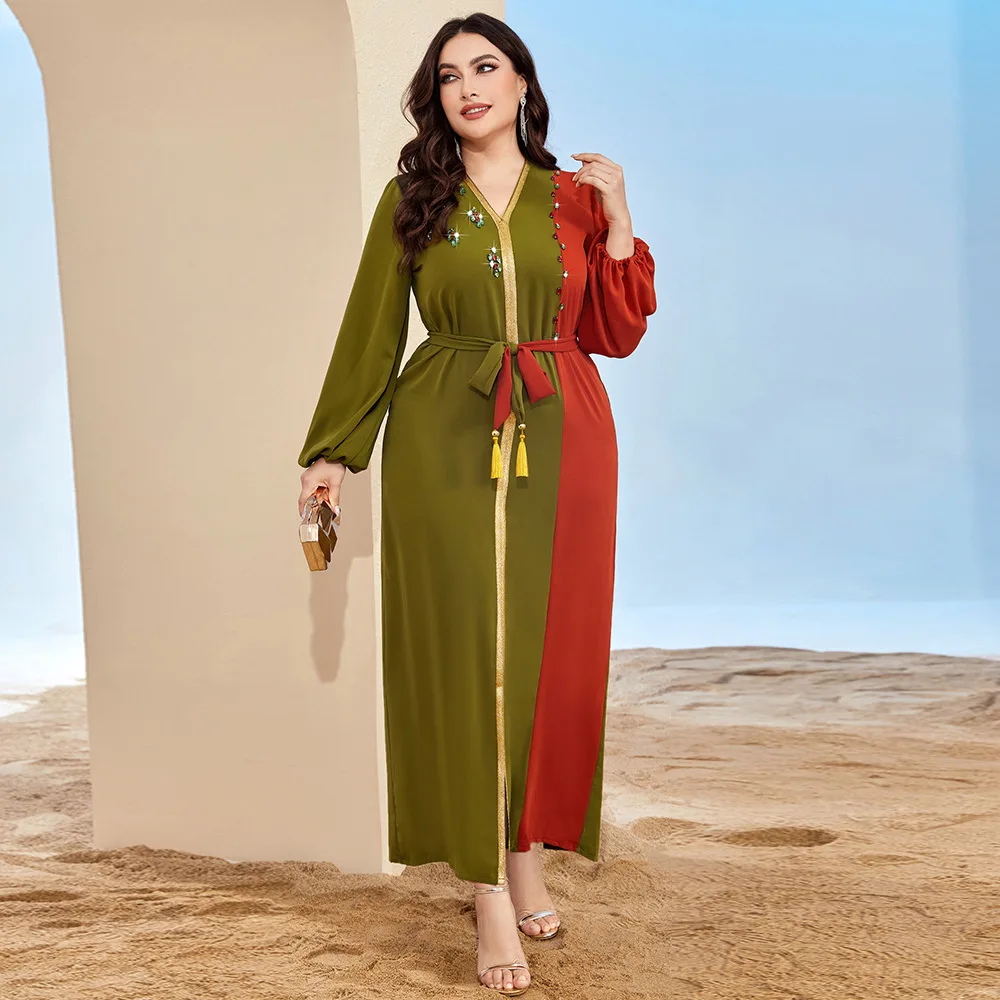 Imagem -03 - Ramadan Kaftans Robe para Mulheres Vestido Maxi Longo Ramadan Kaftans Islam Abaya Turquia Islã Muçulmano Roupas de Oração Femme Jalabiya