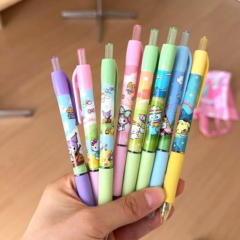 50pcs/lot Sanrio Melody Pochacco Press Gel Pen Cute Kitty 0.5mm Black Ink Neutral Pens Promotional Gift Office School Supply