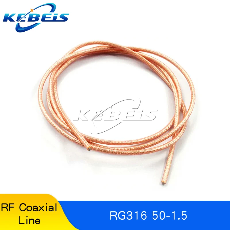 1meter RG316 RG316D RG174 RG178 RF1.13 RG405 RG142 RG58 RG142 RG141 SYV50-5-7 RF coaxial shielded wire silver plated wire 50Ohm
