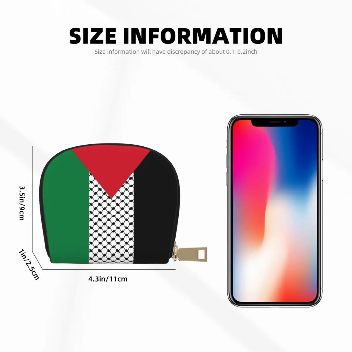 Skรณrzany portfel kieszenie na karty flaga palestyny kefija modny palestyลski przenoลny portmonetka na karty Hatta Kufiya