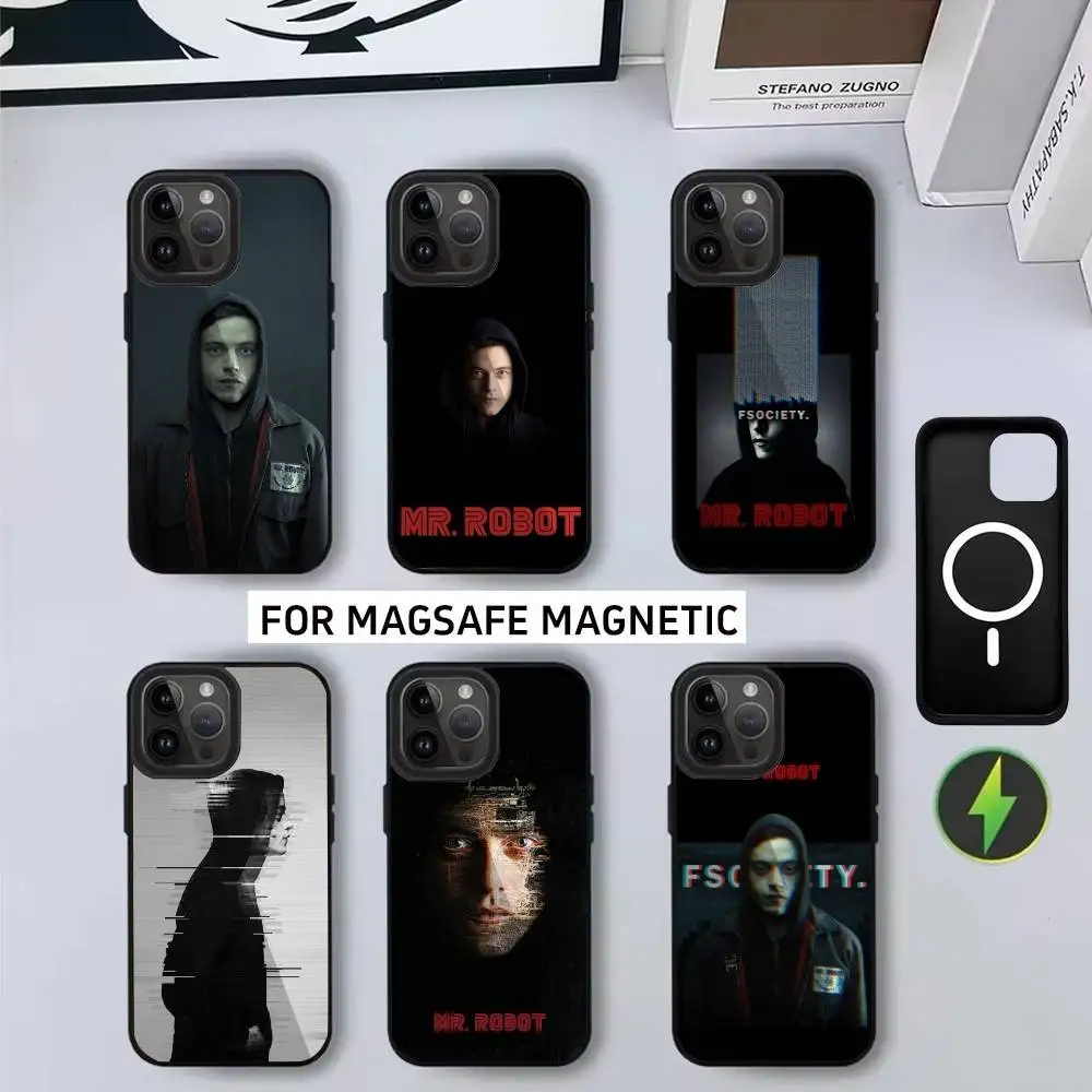 

Mr 12R-Robot 34F-Fsociety Phone Case For iPhone17,16,15,14,13,12,11 Plus,Pro Max Magnetic For Magsafe Wireless Charging