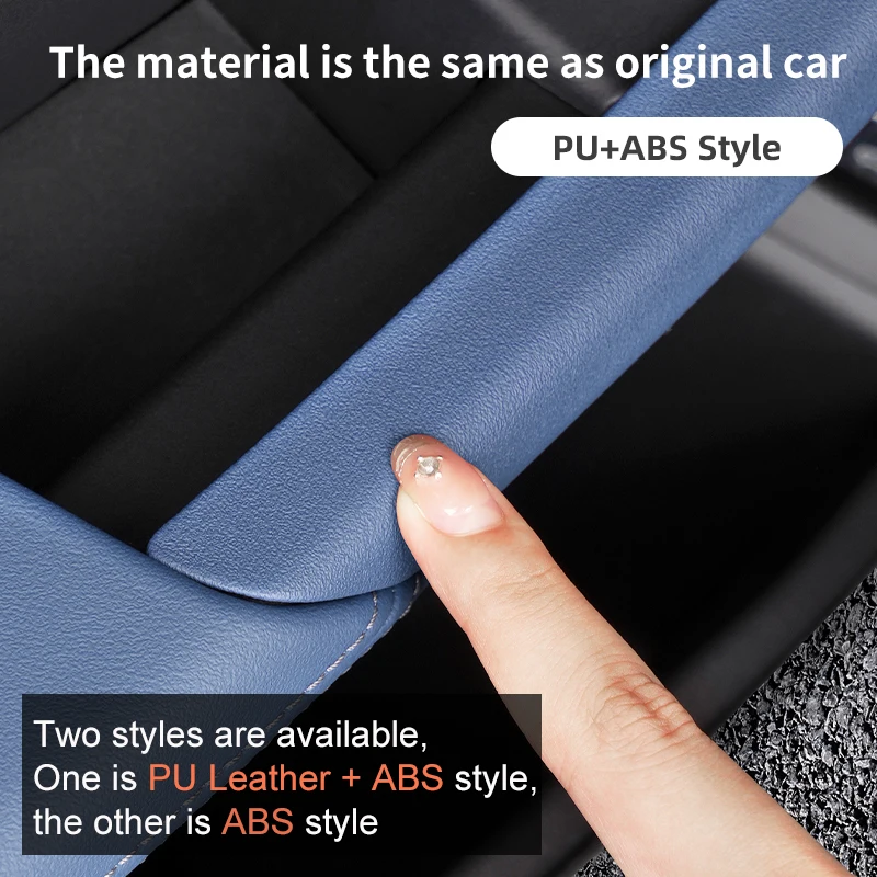 Per BMW serie 5 G60 2024 maniglia interna per auto pannello porta interna Pull Trim Cover PU Leather ABS Car Front Door Protector Stickers