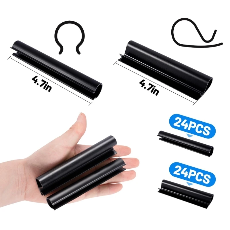 แคลมป์ฝาครอบสระว่ายน้ำฤดูหนาว 20 ส่วนตั้งแคลมป์ฉนวนรูปร่างคู่สำหรับสระน้ำกรอบโลหะแบบฝังพื้น ABS ถาวร