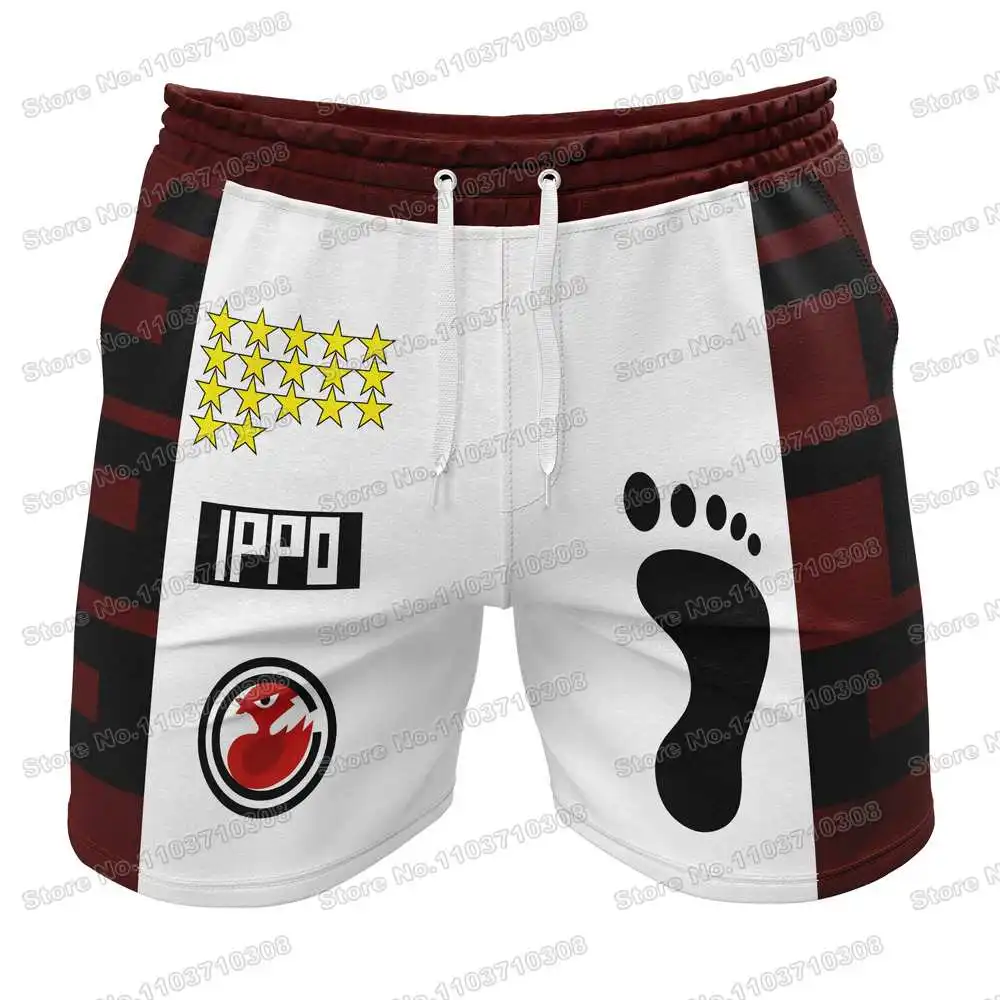 Hajime no Ippo Rash Guards Surfing Jersey Beach Shirts Swimwear Diving Gym Shorts MMA BJJ Men Jiu Jitsu Fitness Sets