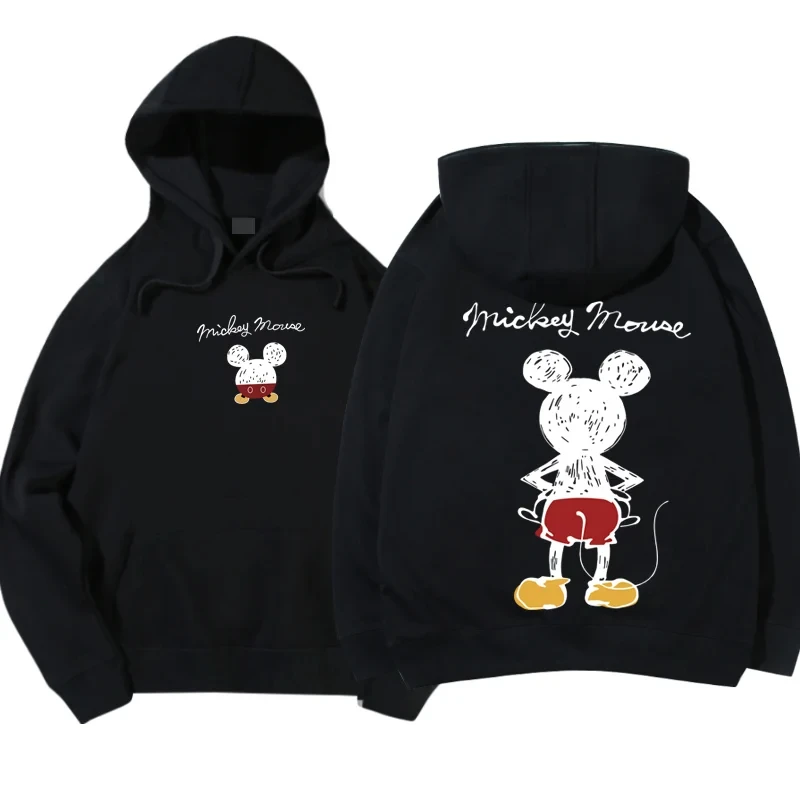 Mickey Mouse Anime Cartoon Hoodie Unisex Autumn Casual Pullover Harajuku Y2K Street Hip Hop Hoodie