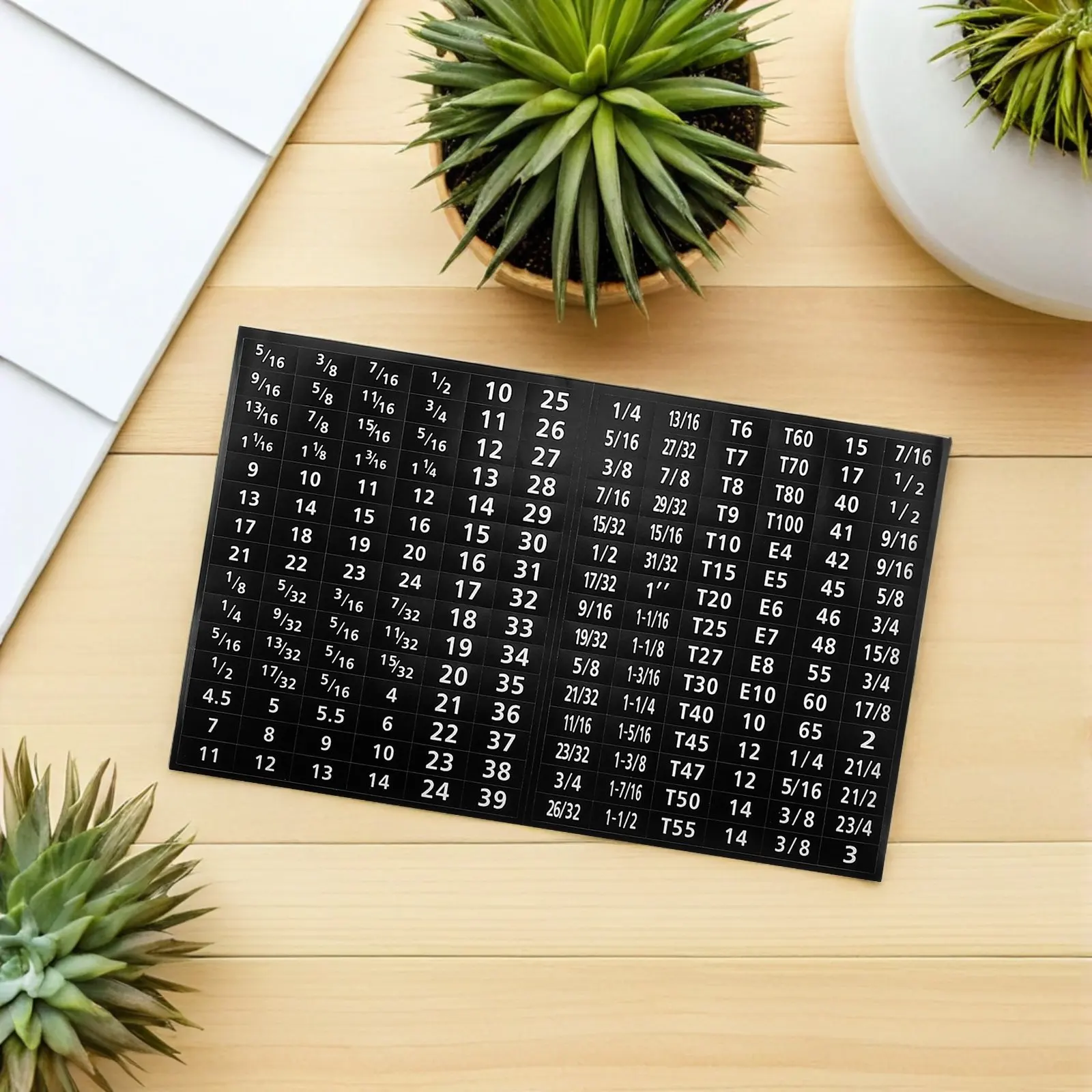 

20 Sheets Precision Tool Identification Labels Socket Size Stickers for Workshop Toolbox Organizer Fastener