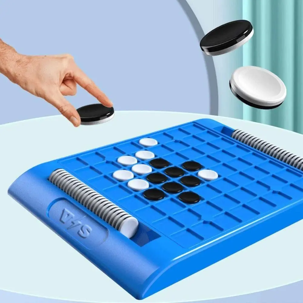 Interactive Touch Flip Black and White Chess Funny Design 64 Chess Pieces Tabletop Board Games Thinking Reasoning