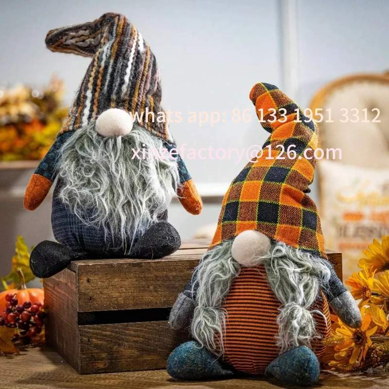 

Customizable Company Set of 2 12in Plush Halloween Gnome Figurines