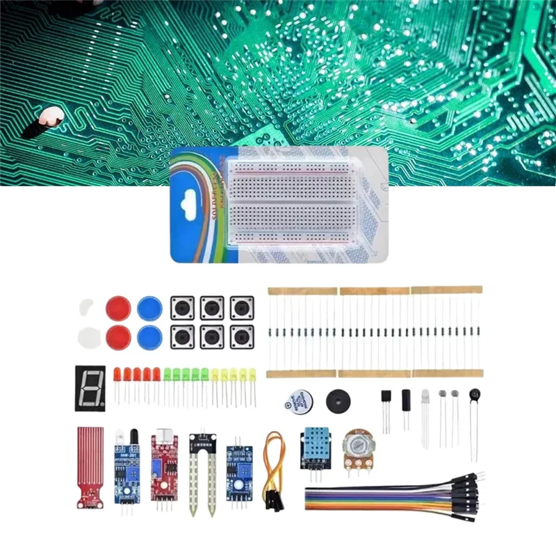 مجموعة أدوات مشروع الإلكترونيات B44C DIY - لوحة تجارب 400 نقطة ربط لمجموعة مكونات Arduino UNO R3