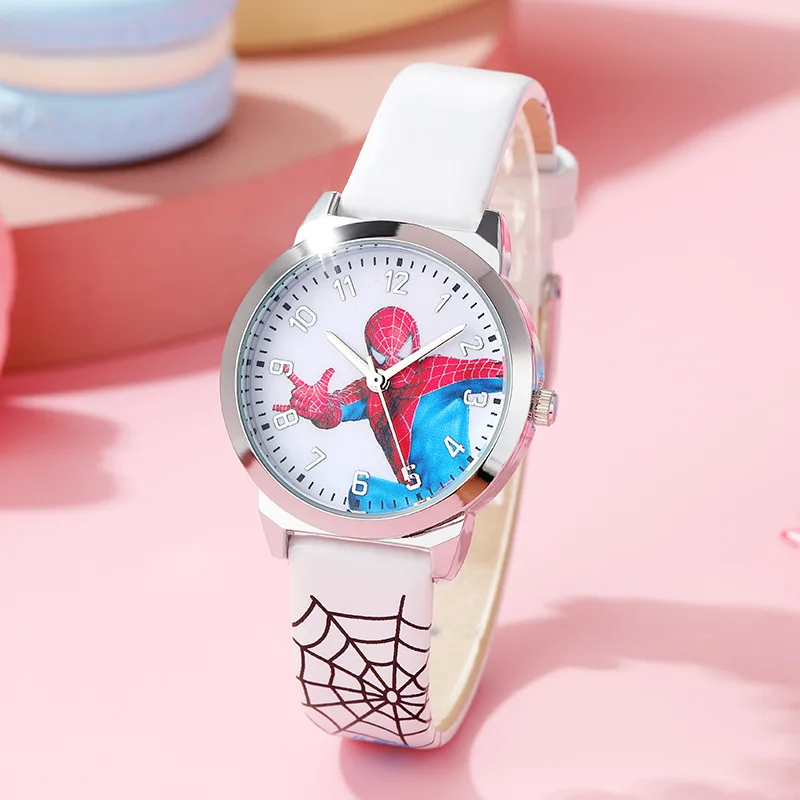 Jam tangan Quartz anak laki-laki, jam tangan anak laki-laki, gambar kartun Spider Man, grafiti, Avengers, jam waktu anak-anak, Waterproo