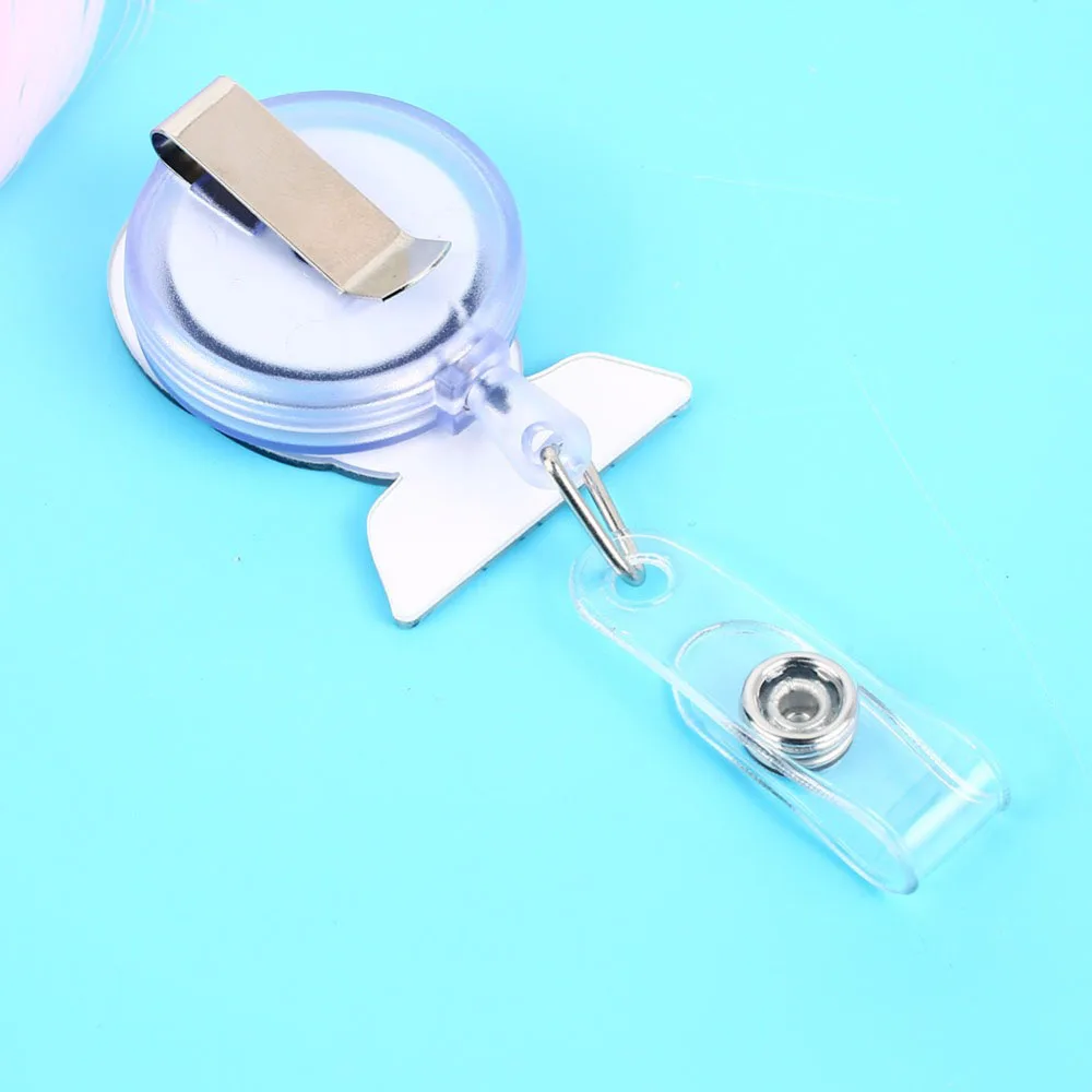 1 قطعة الكرتون الطبيب شارة بكرة معرف اسم بطاقة كليب اللوازم المكتبية حامل البطاقة كليب شارة حامل كليب حامل بطاقة الاسم