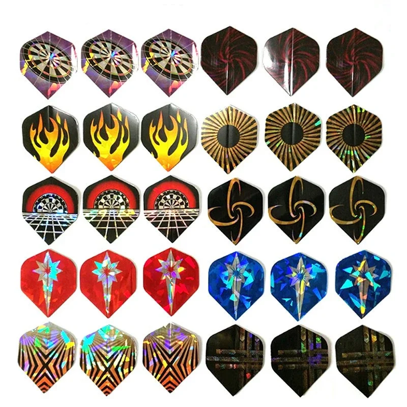 Dart Flights Set 30PCS Multiple Styles Colorful PET Darts Flights Professional Darts Newly Dart Accessories