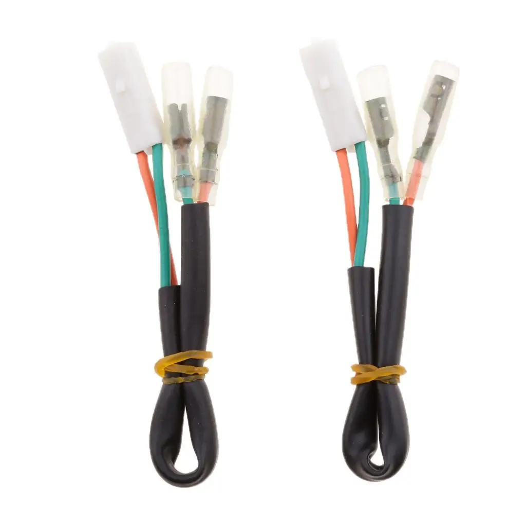 Motorcycle Turn Signal Adapter Plug Bullet Connectors Rubber Wire Leads for Honda CBR600 F2 F3 F4 F4I