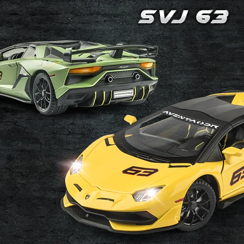 SVJ car model multi-door simulation alloy cool large Lamborghini model toy car convertible collection boy gift model