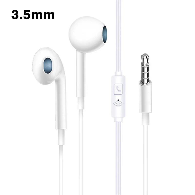 Universal 3.5mm Wired Earphones Sport Music Earbud Handfree Stereo In-Ear Headset Headphone with Mic For Xiaomi Huawei Samsung