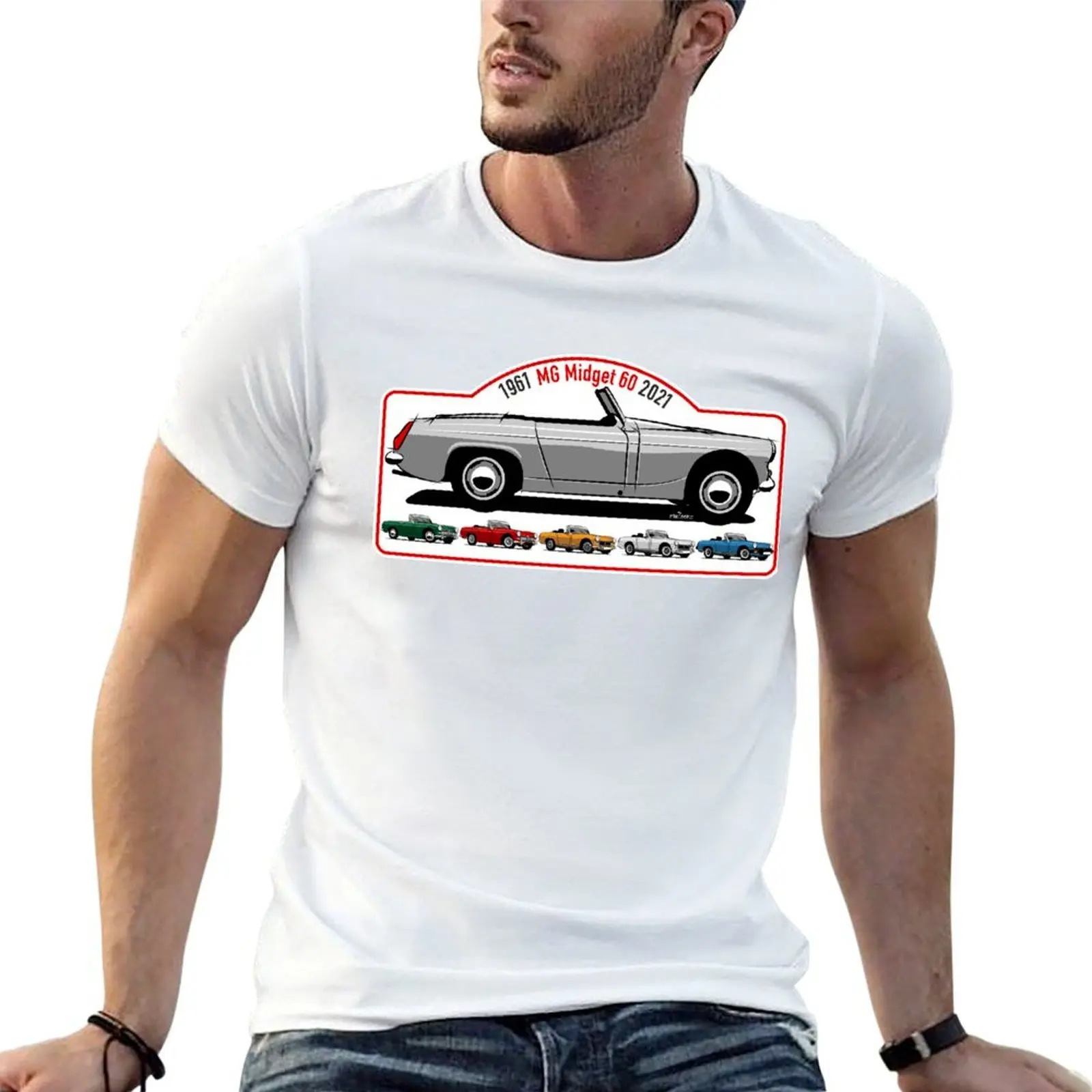 

MG Midget 60 anniversary T-Shirt man t shirts for men t shirts for man cotton funny T-Shirt