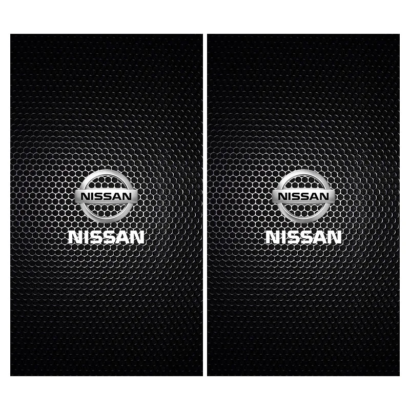 2PC Car Emblem Center Pillar Sticker Auto Door Decorative Stickers For Nissan Tiida Teana ALTIMA SYLPHY MURANO KICKS QASHQAI GTR