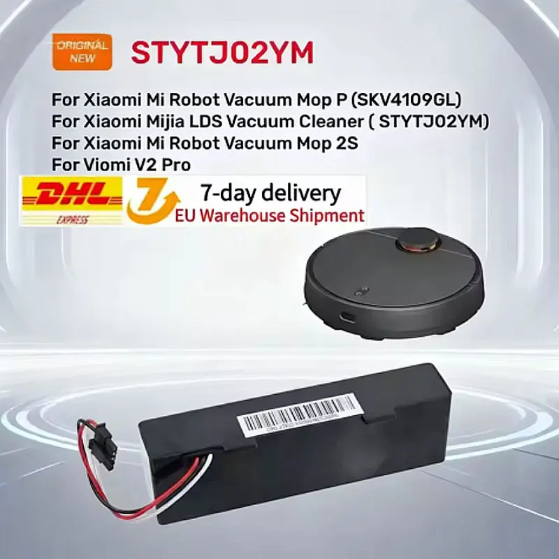 

18650 4S1P 14.8V 12800mAh Sweeper Battery for Xiaomi Mijia Mi Robot Vacuum-Mop P Sweeping Mopping Robot STYTJ02YM Li-ion Battery