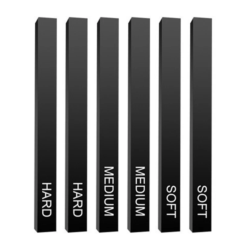 Square Charcoal Sticks Black Pencil Compressed for Kids Beginners Art Students Amateurs Painter 2 Soft 2 2 Hard