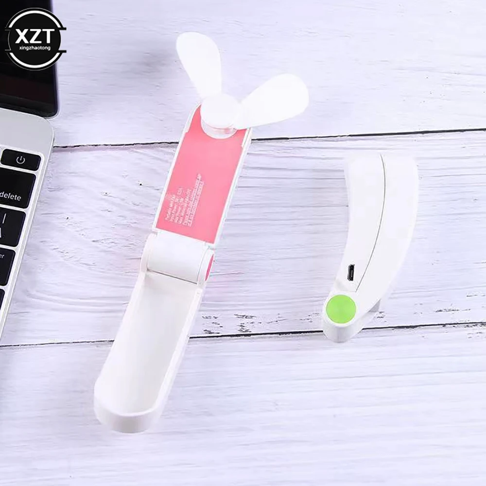 New Mini Hand Held Desktop Fans Portable Foldable Pocket Small USB Charging Fan Household Electrical Appliances