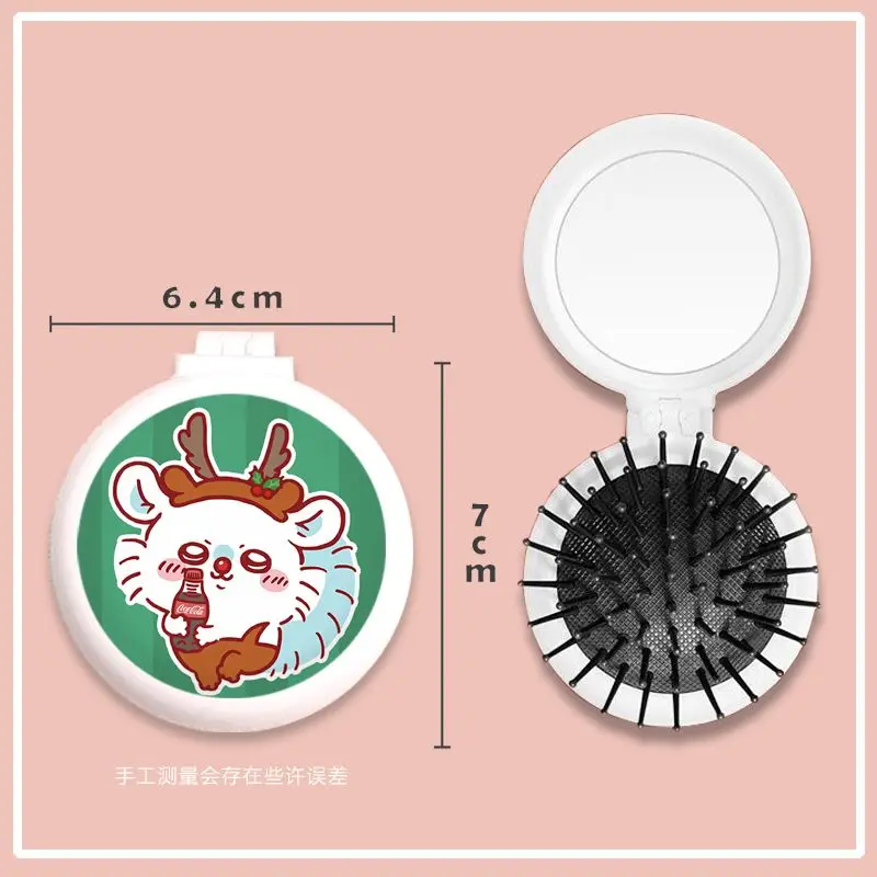 Chiikawa,Hachiware,Usagi Cute Cartoon Foldable Pocket Comb Air Cushion Massage Comb with Integrated Mirror In Stock