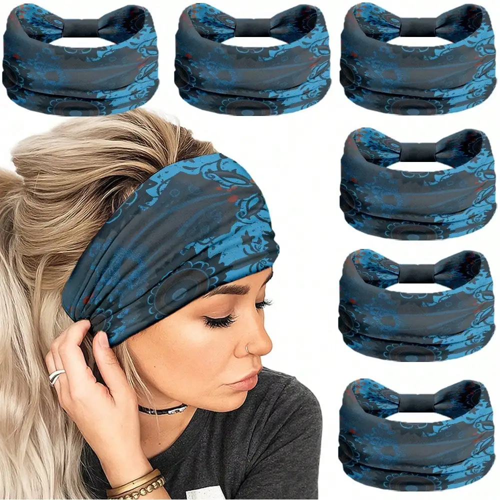 

Women Festival Hair Band Headband Wide Thick Elastic Sports Headband Daily Wear Women's Hair Accessories