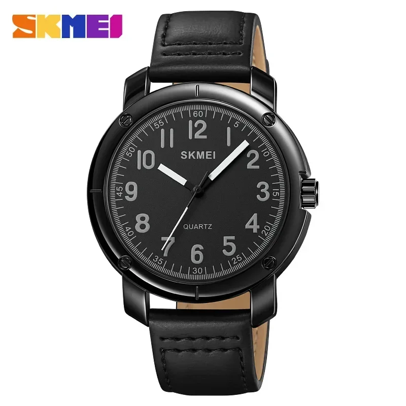 SKMEI 1987 Quartz Movement Men\'s Wristwatch for Man Luxury Leather Strap Original Sport Watches Casual Clock reloj hombre