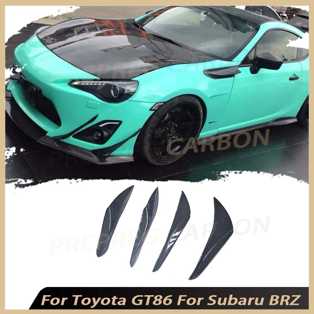 

Carbon Fiber For Toyota GT86 For Subaru BRZ 2014 2015 2016 Auto Car Styling Front Bumper Lip Splitters Flaps Apron Body Kits