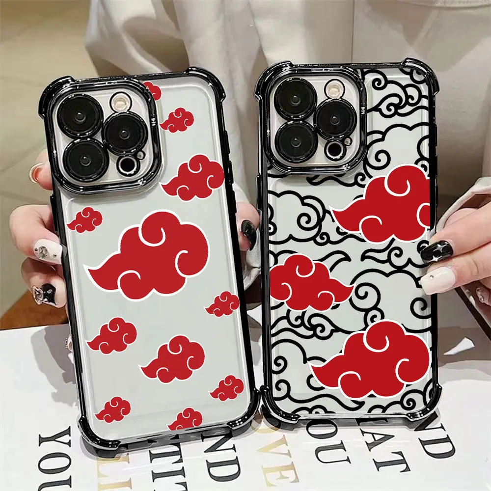 N-N-arutos A-Akatsukis Red Clouds Case For Xiaomi 17T Pro 15T 14T 13 15 F8 Ultra Poco X7 F7 X3 X6 F5 M7 M8 Pro Max 5G Soft Cover