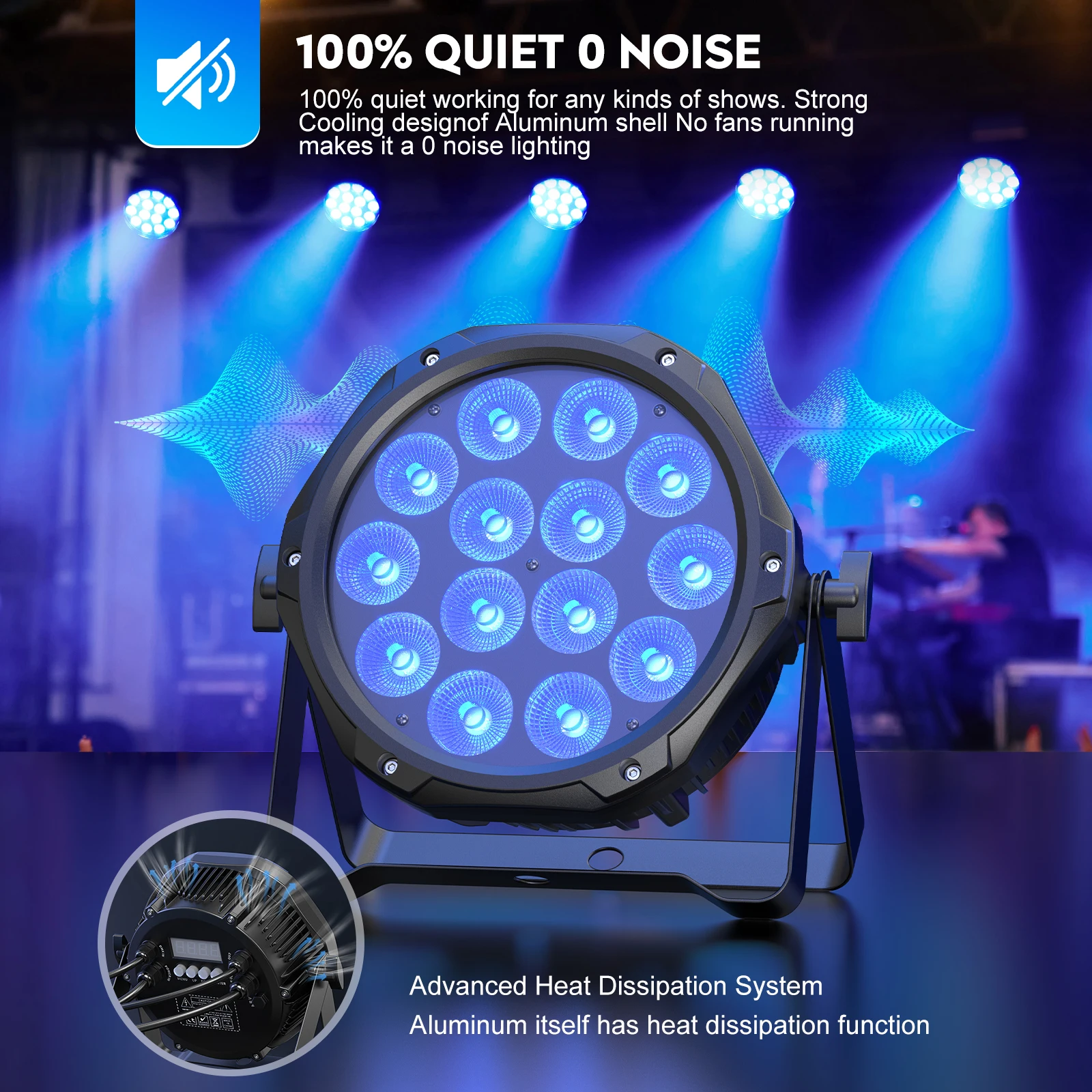 U'King 4 قطعة IP65 مقاوم للماء الاسمية ضوء 14X10 واط RGBW LED ضوء المرحلة DMX في الهواء الطلق الاسمية ضوء لحفل الزفاف DJ عرض الحفل