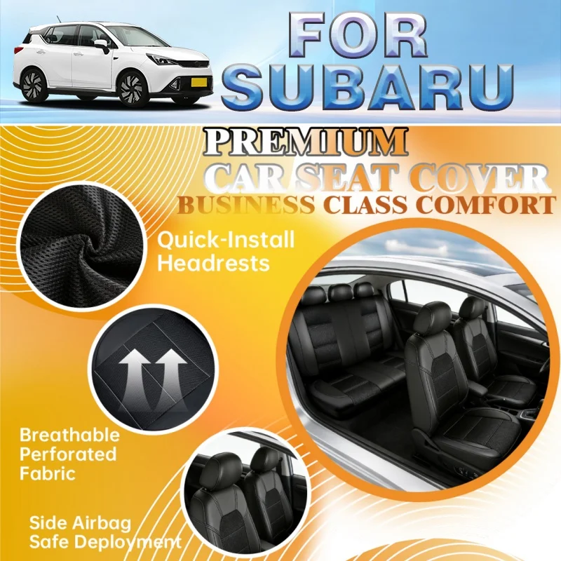 Breathable car seat cover For Subaru Brand, breathable and ventilated, suitable for all seasons, suitable for long-distance use