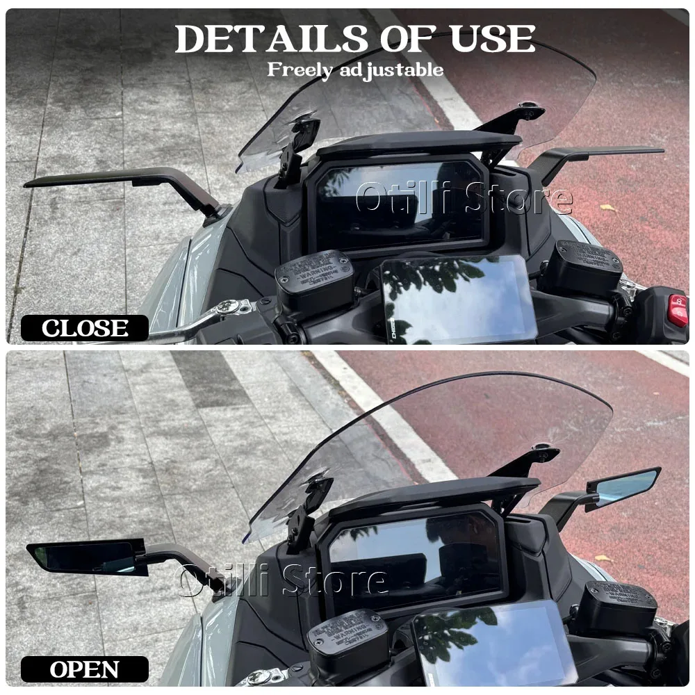 New Motorcycle Accessories Adjustable Aluminum Mirror Rear View Mirrors For Yamaha T-MAX 560 T-Max560 Tech Max 2025 TMAX 560