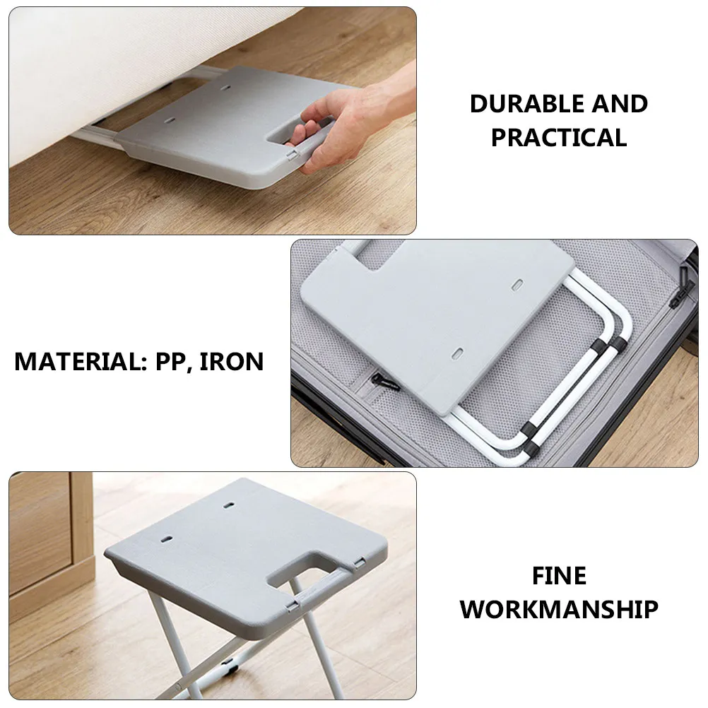 

1Pcs Foldable Stool Premium PP Iron Material Non-Slip Texture Lightweight Foldable Design for Camping Fishing Gardening Tourism