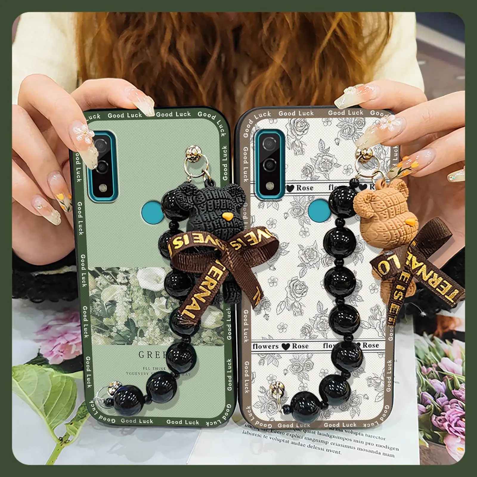 protective case Black pearl pendant Phone Case For Fujitsu F-51B/Arrows We phone case Cartoon Dirt-resistant Anti-knock