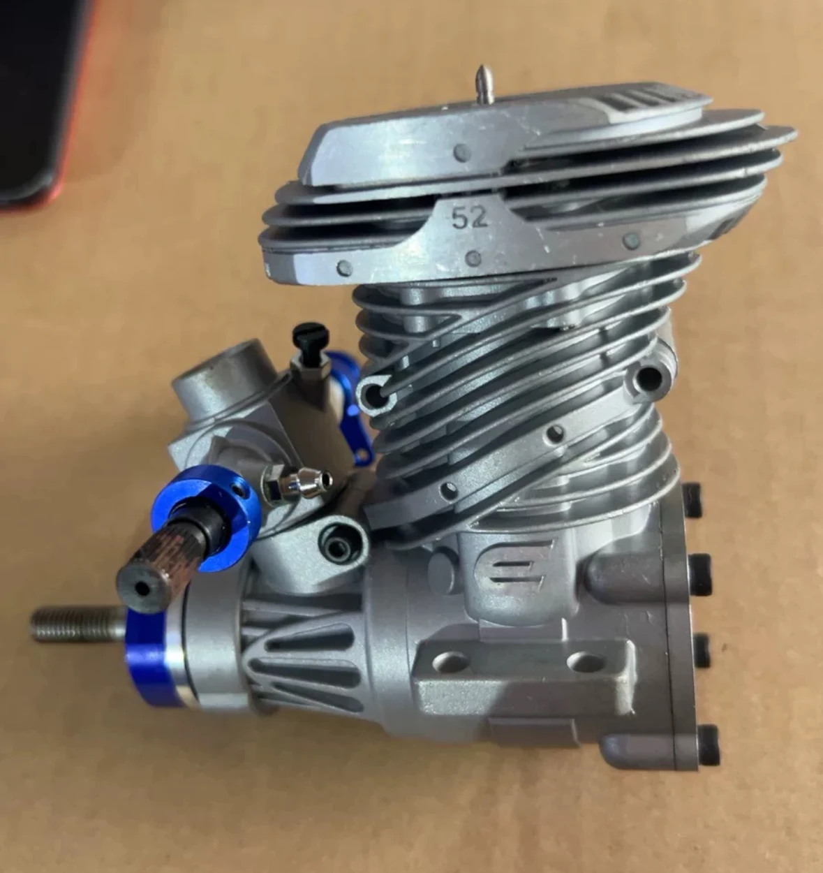 Horizon Evolution.52NX Heli Glow Motor sem silenciador E52H 52 Classe Nitro Motor para helicóptero helis RC de 50 tamanhos