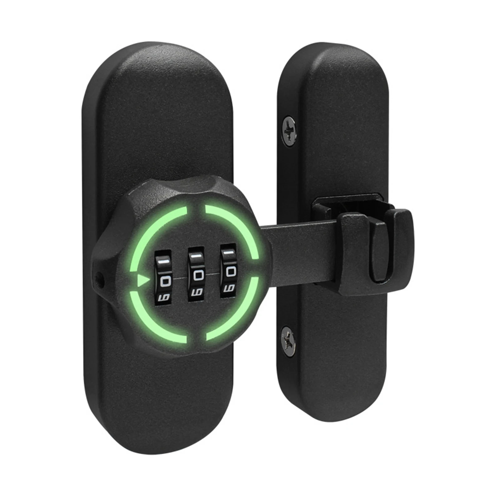 No Drill Push Pull Door Lock for Bathroom Sliding Door Safety Catch with Soft Rubber Pad