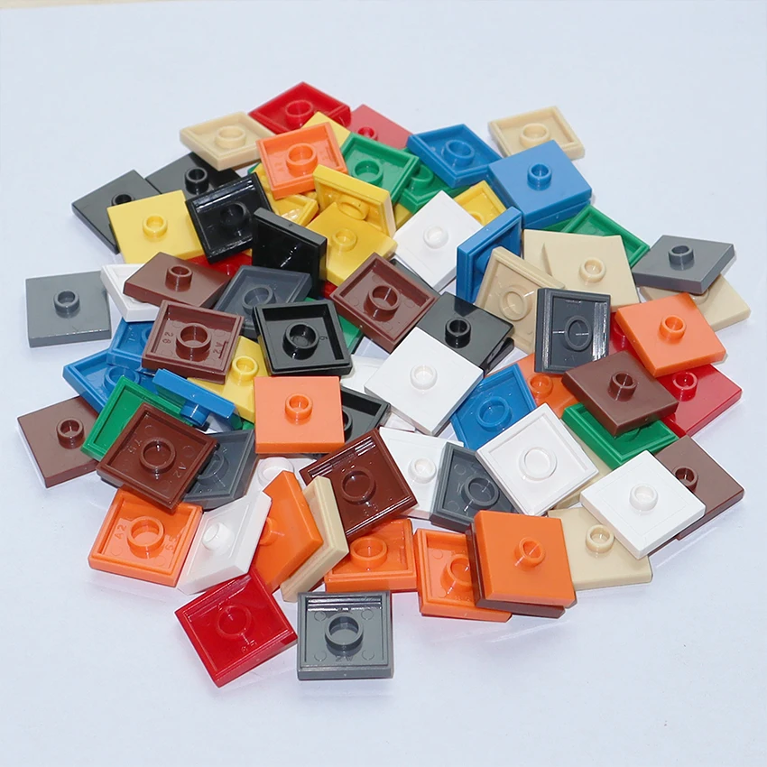 50PCS Building Blocks 2x2 with 1 Stud Plate Board Parts Assemble Particles Compatible with 87580 Changeover Creative Brick Toys