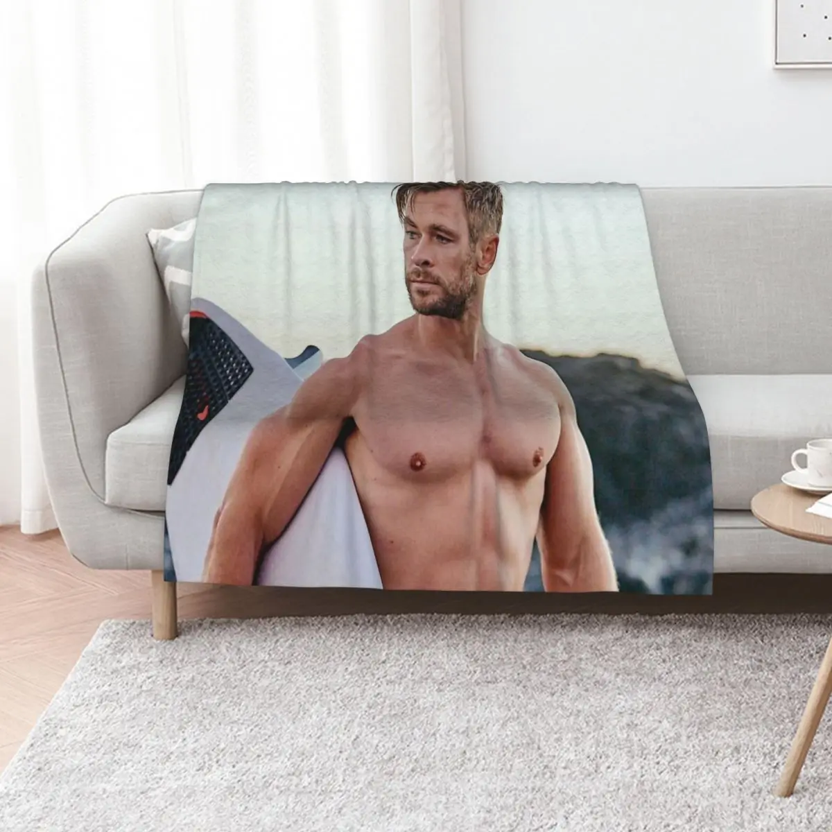 

Chris Hemsworth Throw Blanket Summer Beddings Beautifuls Softest Bed Fashionable Blankets